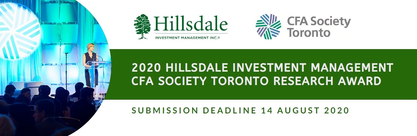 2020 Hillsdale Investment Management CFA Society Toronto Research Award