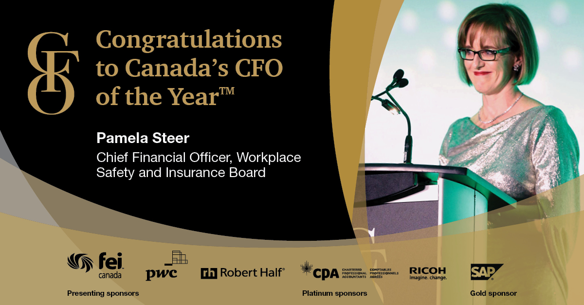 Congrats CFO of the Year - Pamela Steer