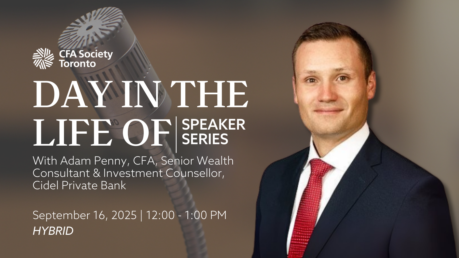 vimeo - Day In The Life Of Webinar Speaker Series:  Career Insights on Serving Private Wealth and Institutional Clients with Adam Penny, Cidel Private Bank